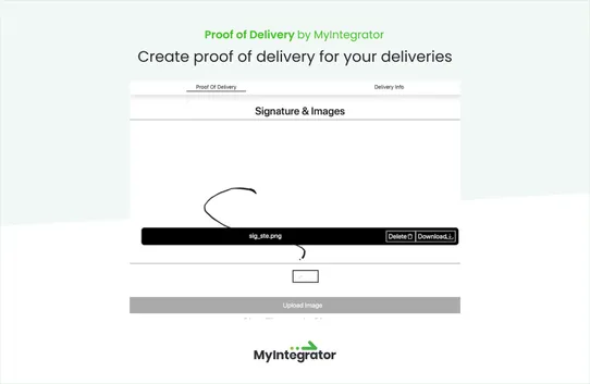 Proof of Delivery by MyIntegrator screenshot