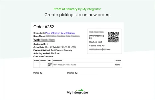 Proof of Delivery by MyIntegrator screenshot