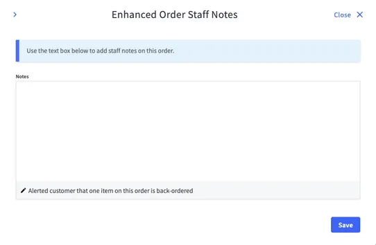 Enhanced Order Staff Notes by oBundle screenshot