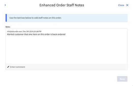 Enhanced Order Staff Notes by oBundle screenshot