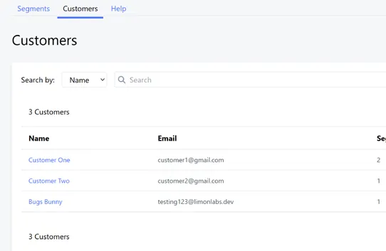 Customer Segment Manager by Limon Labs screenshot