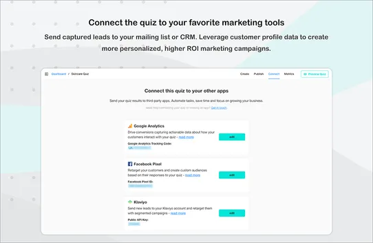 Product Recommendation Quiz screenshot