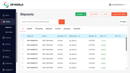 DP World Fulfillment screenshot