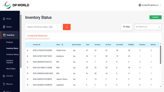 DP World Fulfillment screenshot