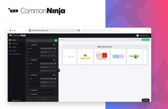 Logo Showcase by Common Ninja screenshot