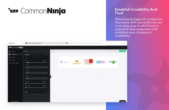 Logo Showcase by Common Ninja screenshot