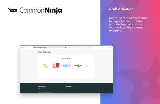 Logo Showcase by Common Ninja screenshot