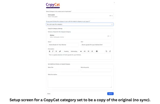 CopyCat Category Duplicator screenshot