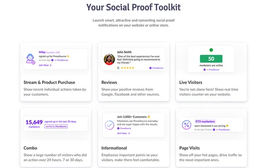 ProveSource Social Proof screenshot