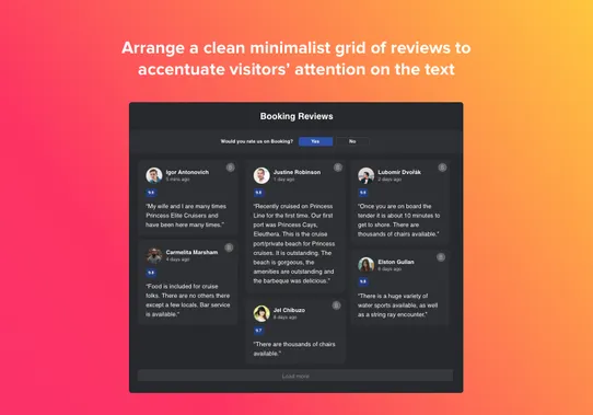 Booking Reviews by Elfsight screenshot