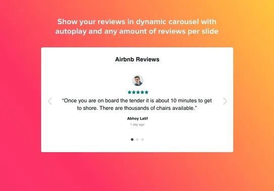 Elfsight Reviews for Airbnb screenshot