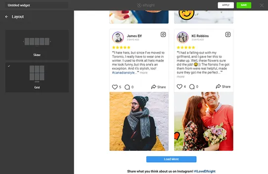 Instagram Testimonials by Elfsight screenshot