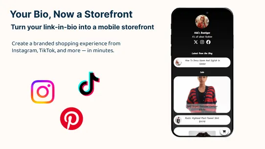 Blinkr Shoppable Link-in-Bio screenshot