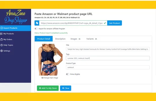 AmaZone DropShipper Product Importer screenshot