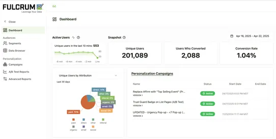 Fulcrum SaaS screenshot