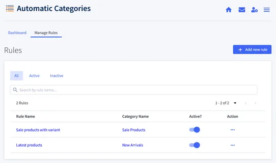 Automatic Categories screenshot