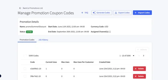 Promotion Code Manager screenshot