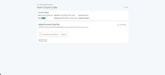 Promotion Code Manager screenshot
