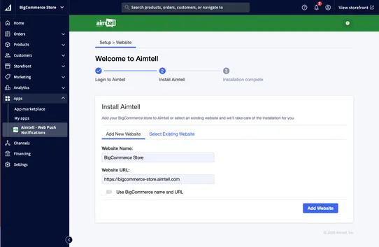 Aimtell Web Push Notifications screenshot
