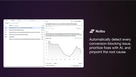 BigCommerce Monitoring & Experience Analytics by Noibu screenshot