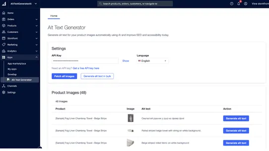 Alt Text Generator screenshot