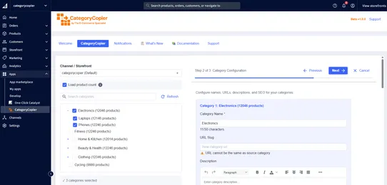 CategoryCopier by The Ecommerce Specialist [Beta] screenshot
