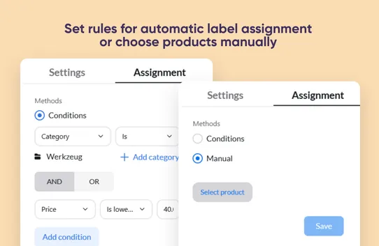 Automatic Product Labels by Amasty screenshot