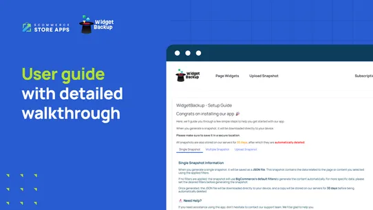 WidgetBackup screenshot