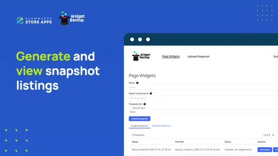 WidgetBackup screenshot