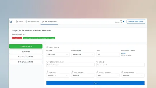 Bulk Product Update by Rofesoft screenshot