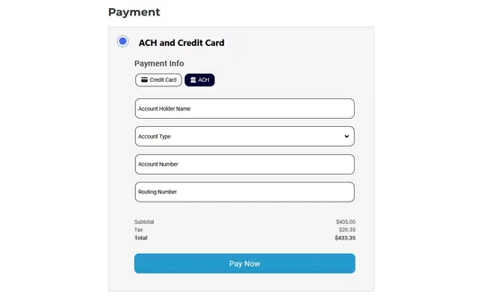 Acumatica Payments screenshot