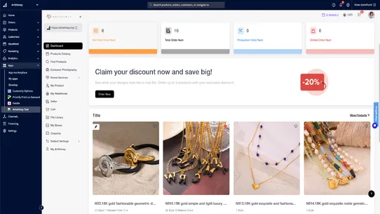 Artshiney Jewelry Dropshipping screenshot