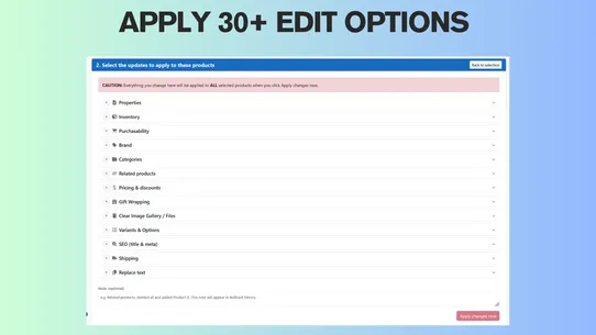 BulkEdit Pro - Product Editor screenshot