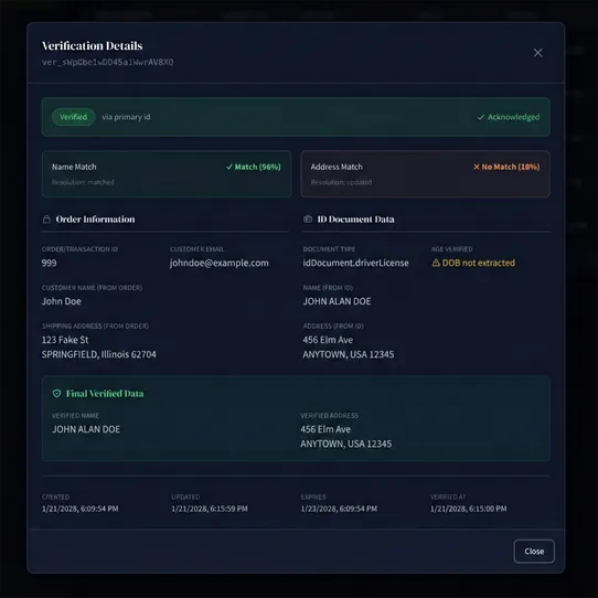 ShipToVerified screenshot