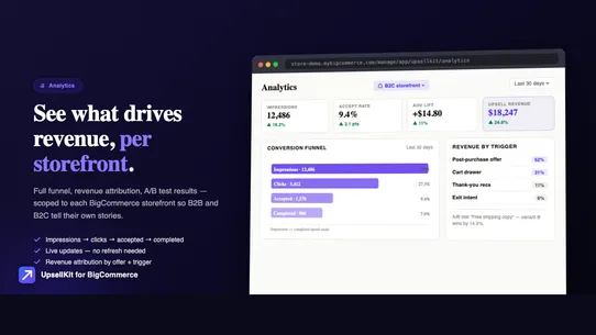 UpsellKit ‑ Post-Purchase Upsell & Thank You Page Builder screenshot
