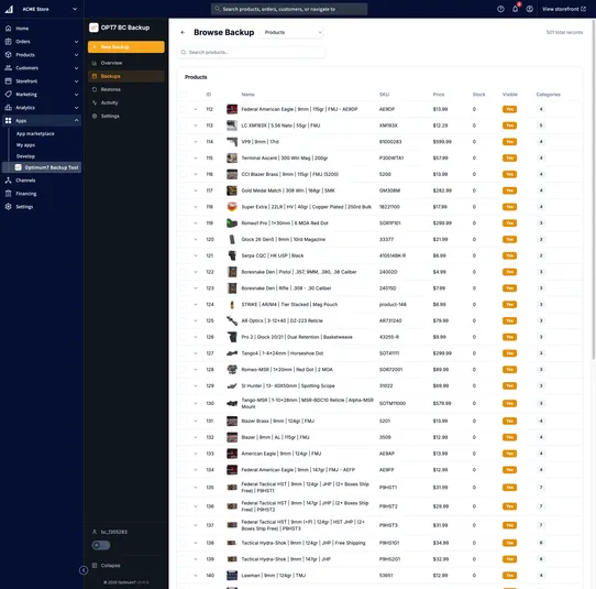 Optimum7 Backup Tool screenshot