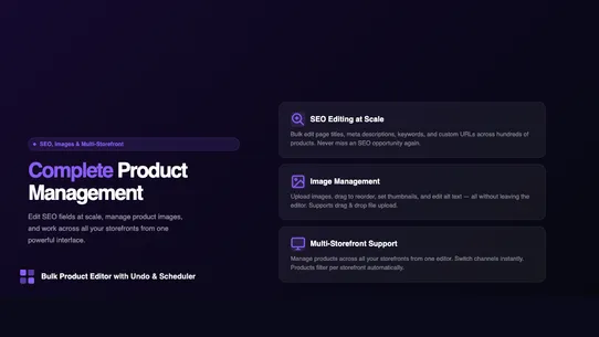 Bulk Product Editor with Undo & Scheduler By NovaStack screenshot