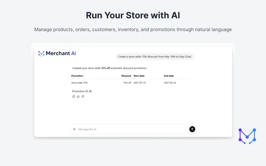 Merchant AI screenshot