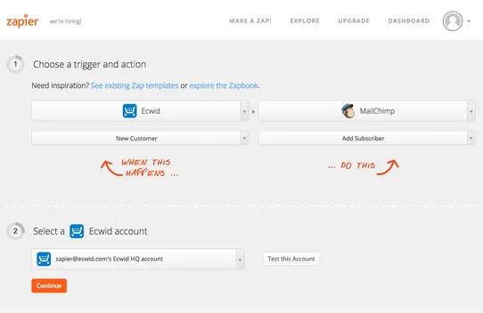 Zapier: Web Apps Connector screenshot