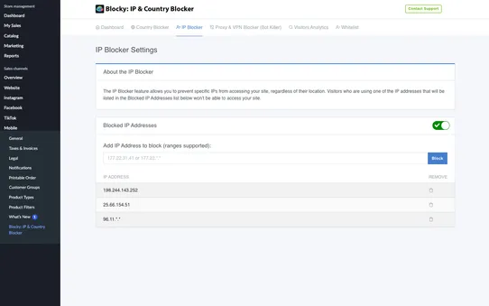 Blocky: IP/Country Blocker & Fake Orders Blocker screenshot