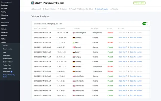 Blocky: IP/Country Blocker & Fake Orders Blocker screenshot