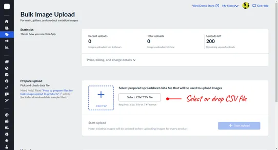 Bulk Image Upload: for all types of product images screenshot