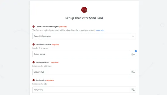 Send Thankster Cards to Customers screenshot