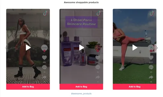 TikTok Shoppable Slider & Instagram Shoppable Wall screenshot