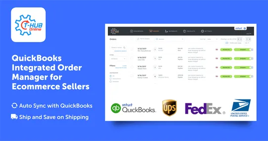 T-HUB Online: QuickBooks Sync. and Shipping Manager screenshot