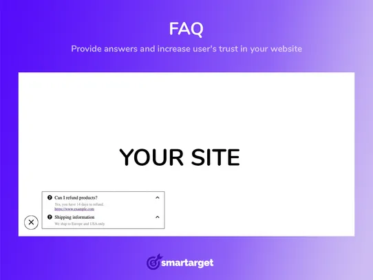 Smartarget - FAQ screenshot