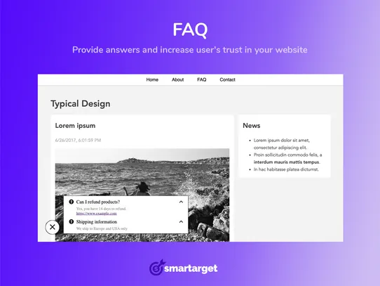 Smartarget - FAQ screenshot