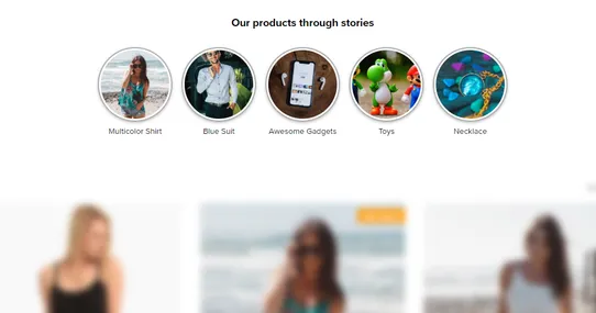 Shoppable Stories - Automatically create shoppable, Instagram like stories from your products screenshot