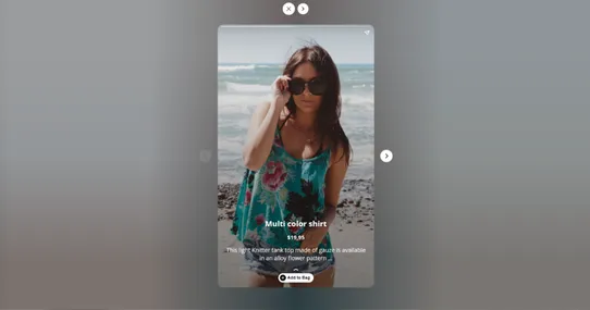 Shoppable Stories - Automatically create shoppable, Instagram like stories from your products screenshot