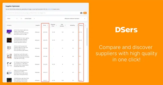 DSers — AliExpress dropshipping screenshot